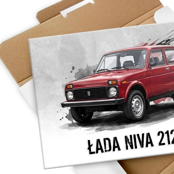 Plakat metalowy Łada NIVA 2121 pudelko